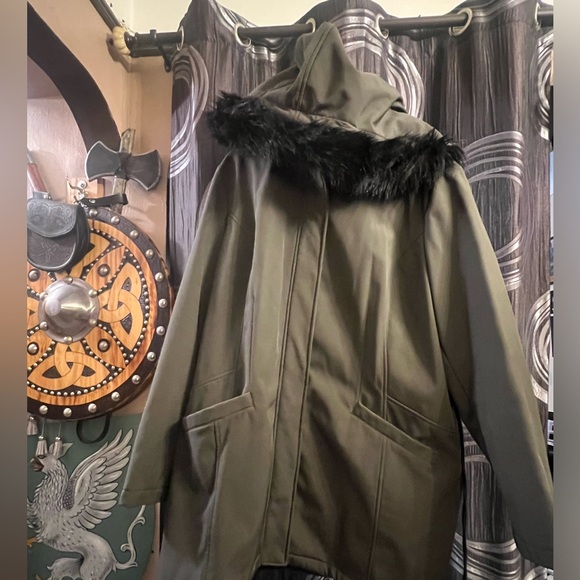 A.N.A Hooded Faux Fur Soft Shell Jacket - Picture 3 of 3